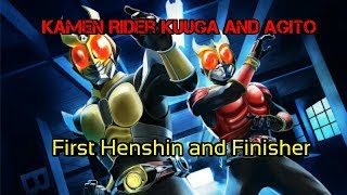 Kamen Rider Kuuga and Agito First Henshin and Finisher