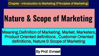 #1 | Nature and Scope of Marketing| Meaning of Marketing| BBA | B.Com| in hindi |