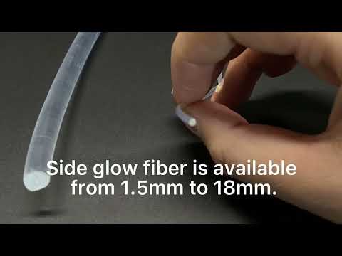 Side glow fiber optic pool side light kit