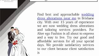 Wedding Dress Alterations near me alter ego