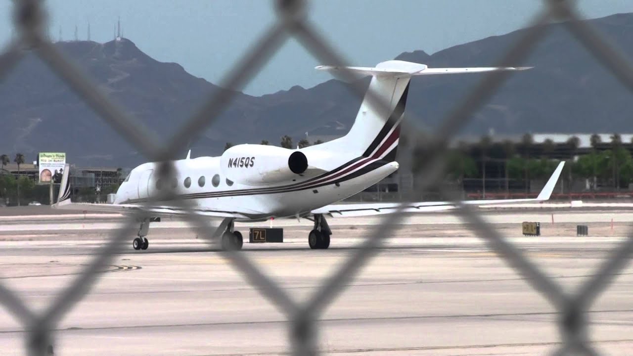 NetJets Aviation Gulfstream G450 [N415QS] takeoff from Las Vegas YouTube
