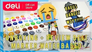 UNBOXING DAN REVIEW DELI MARKER WATERBASED DUAL TIP