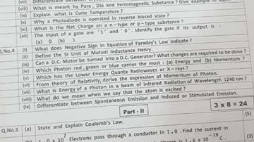 12th class physics bwp board (group 1) paper 2023