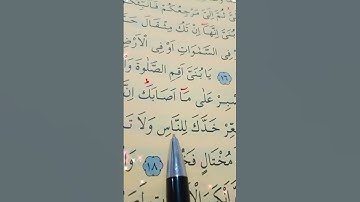 سورة لقمان الأية 17 إلى  19 بصوت سعد الغامدي
