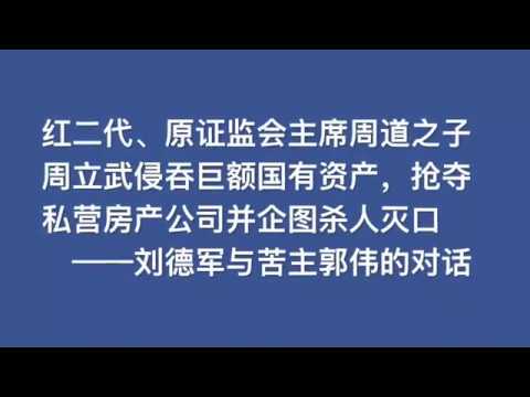 「附视频」原证监会主席周道炯之子周立武侵吞巨额国有资产，夺取私人房产公司