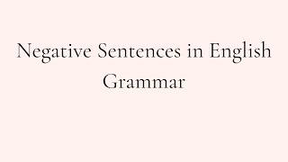 Negative Sentences In English Full Guide With Real-Life Examples