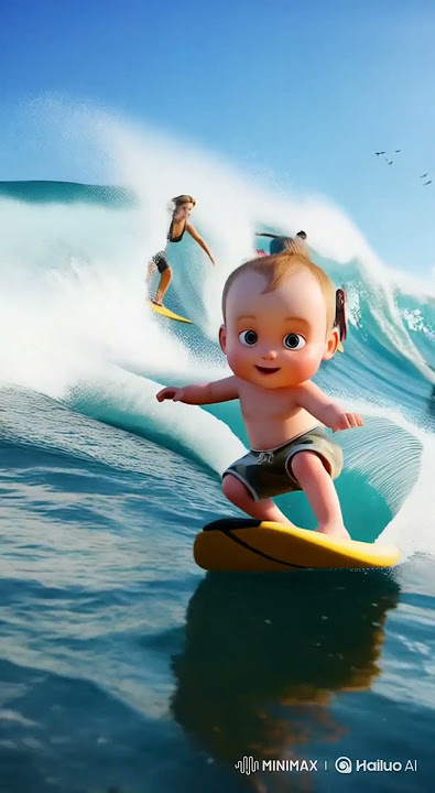 Surf's Up, Baby! 🌊🏄‍♂️👶