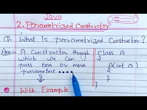 Wideo: Co to jest sparametryzowany konstruktor w java?
