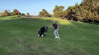 QOD ELECTRIC GOLF CADDY STABILITY GOING UPHILL