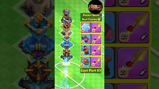 Last Part 3 | Rocket Spear BEST Royal Champion Combo 😱 | Max Defense Damage Test | COC Exprement