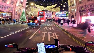 POV Central London At Christmas On My Yamaha MT-125 - Theory Test Is Next! by London Eats  37,553 views 4 months ago 15 minutes