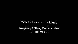 Free Shiny Zacian Codes! #shorts