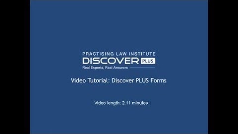 PLI Discover PLUS - Forms