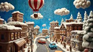 Pixarstyle Stopmotion Knitted A Cartoon, A Gentle Fluffy Little Town.2