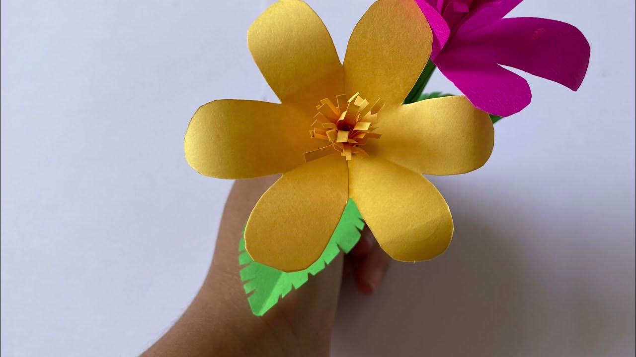 Flower Paper craft Flower making with Paper Flower kaise banate