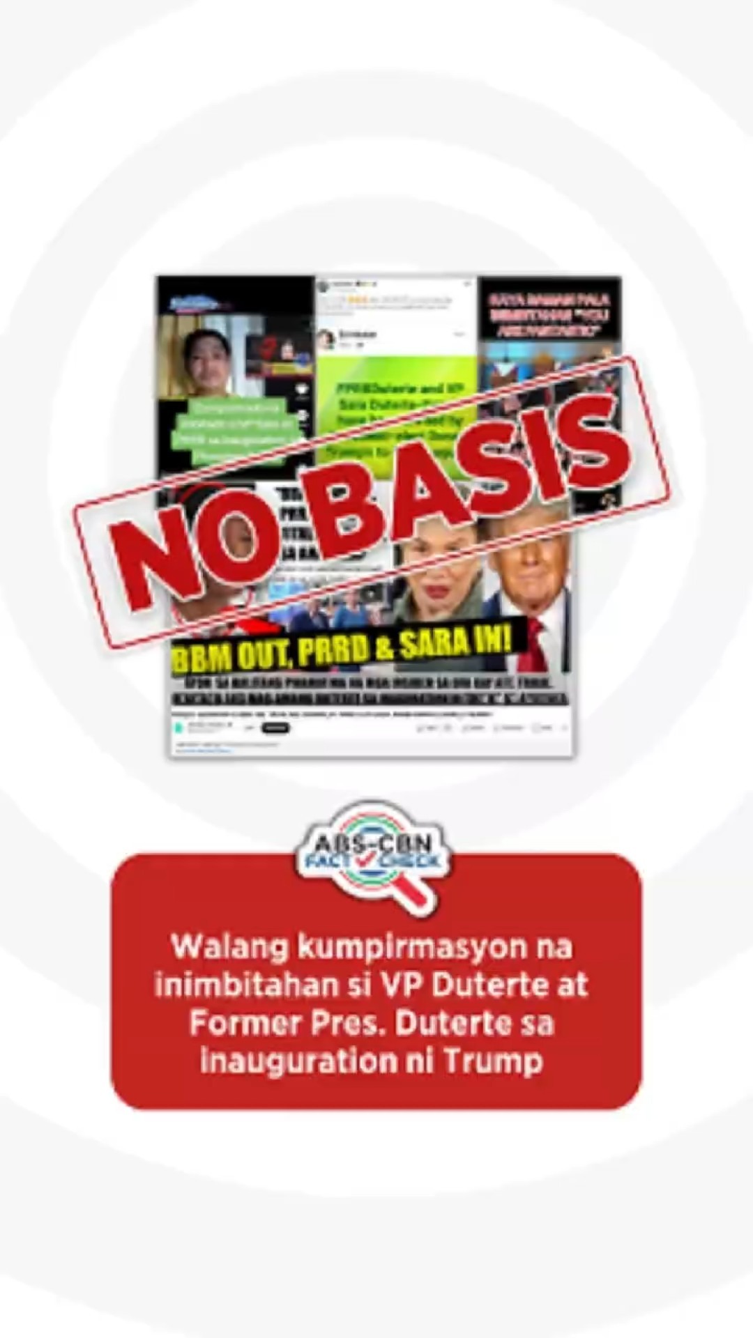 FACT CHECK: Walang basehan ang umano’y imbitasyon sa mga Duterte sa inagurasyon ni Trump