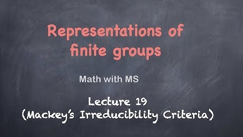 Lecture 19 (Mackey