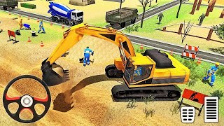 JCB Excavator Road Construction Simulator Game 3D | City Road Construction 3D | Android Gameplay screenshot 3