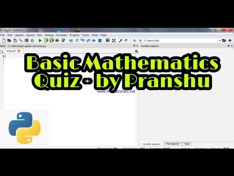 Basic Mathematic Quiz Creation|| Using Python