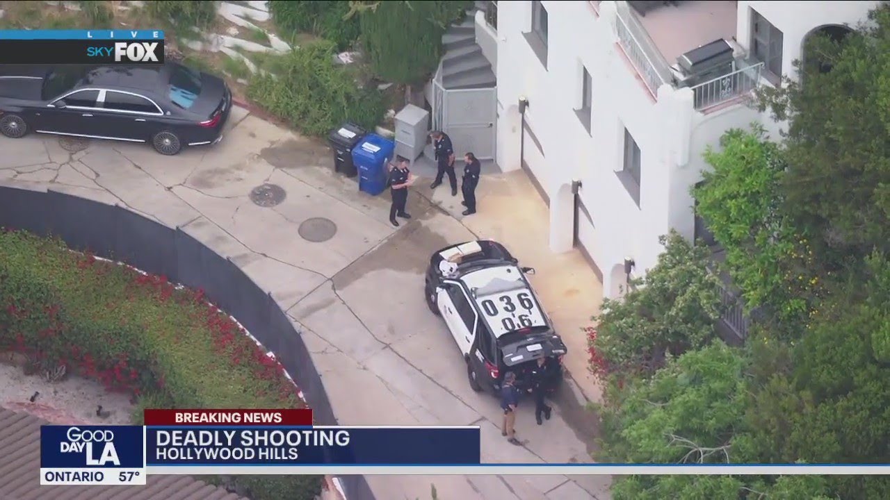 Police search for shooting suspect in Hollywood Hills - YouTube