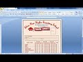 How to Create Mark Sheet using ms word | make Mark Sheet in ms word