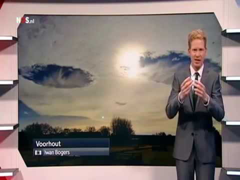 Weer bericht manipulatie bij RTL of het NOS, wolken strepen of chemtrails!  Hilarisch