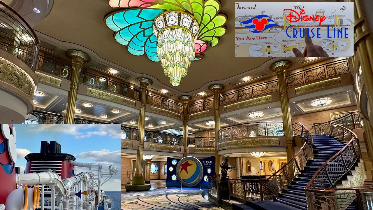 Disney Fantasy Rundgang Kreuzfahrtschiff Early Bird Tour Morgens zur Pixar Day At Sea Cruise DCL