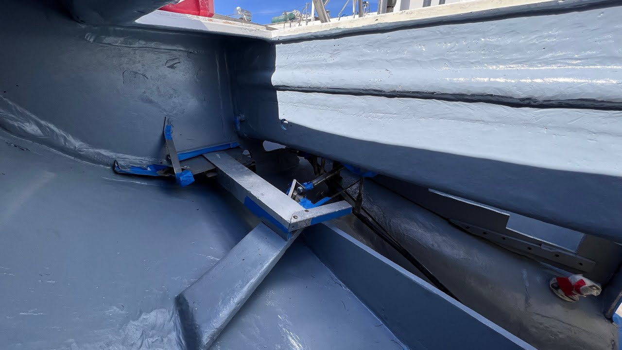 Rebuilding a 40' Sailboat - Painting Lazarettes and Bilge and Deck Paint Prep! | VLOG | 017