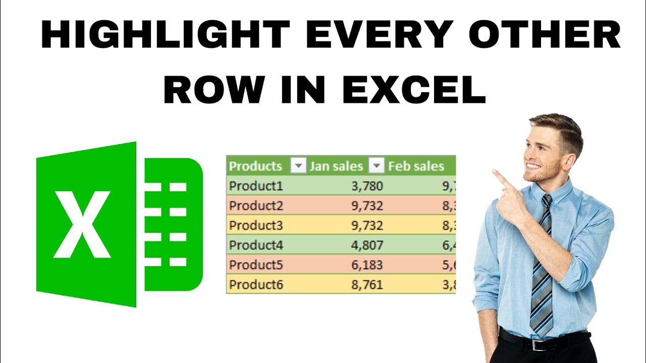 How to highlight every other row in excel step by step youtube