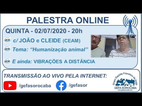 Assista: Bate-papo online - c/ JOÃO ASSUMPÇÃO e CLEIDE OLIVEIRA (02/07/2020)