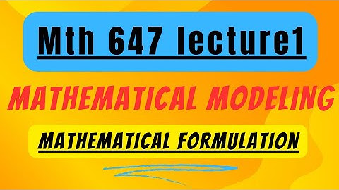 mth647 vu lecture1 | Mth647 Short lectures