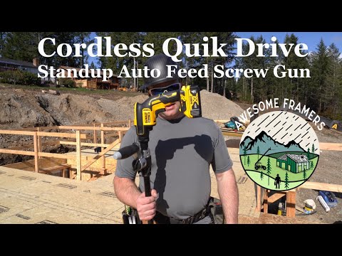 Cordless Quik Drive Auto Feed Screw Gun - YouTube