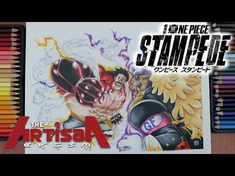 One Piece Stampede: Drawing Luffy Vs Bullet ( Part 2 ) - Time Lapse | The ARTiSan