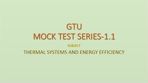 Thermal system and energy efficiency mcq series-1