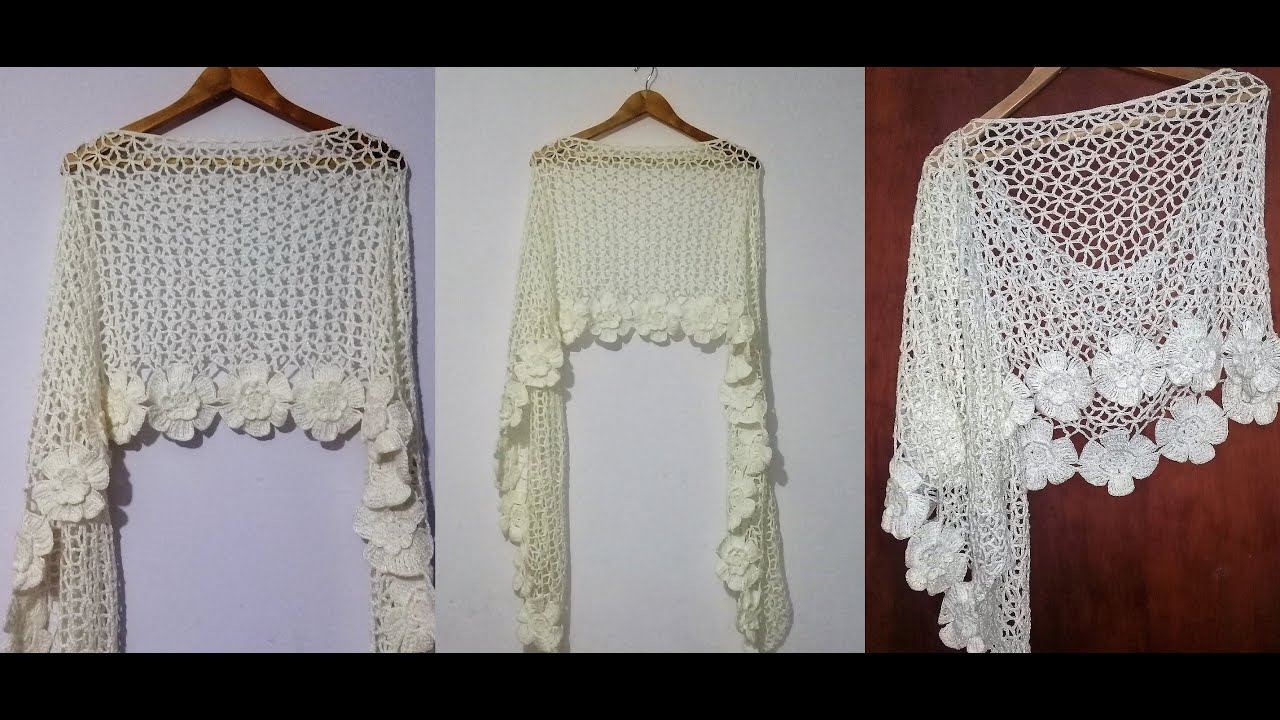 o chal a crochet paso a paso en español | Tutorial crochet Chal de boda paso a paso YouTube