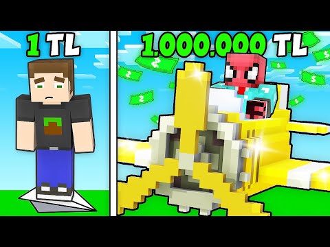 1 TL VS 1.000.000 TL YAPI KAPIŞMALARI - Minecraft