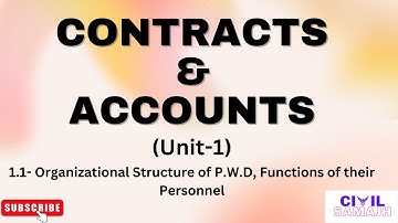 Contracts & Accounts || Unit-1 || Lecture-1 || JUT Diploma 6th semester