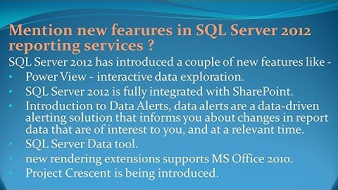SSRS Interview Questions and Answers for freshers and experienced– Part 1