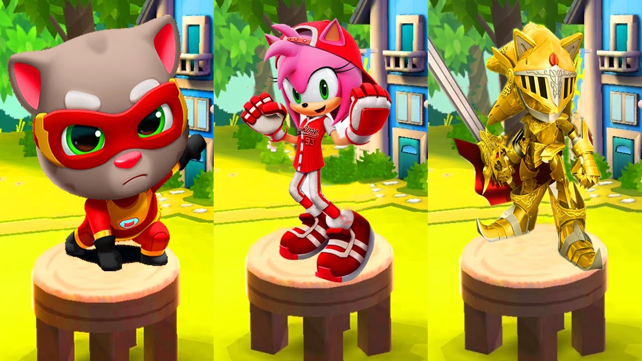 Sonic Forces Speed Battle vs Sonic Dash vs Talking Tom Hero Dash ...