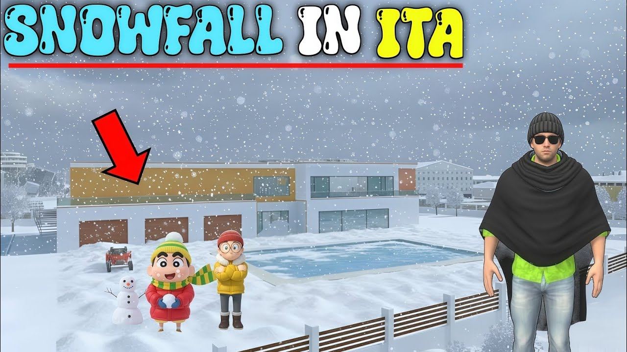 Shinchan & Jack Ka Snowfall Masti 😍❄️ | Indian Theft Auto Simulator Gameplay
