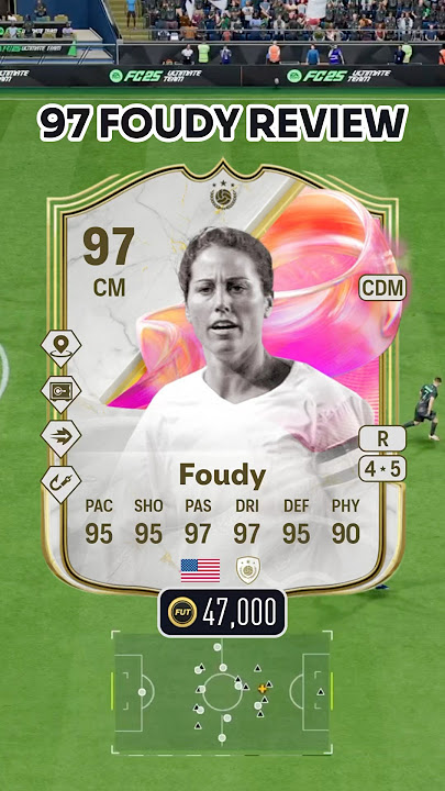 97 Futties Icon Foudy review 🇺🇸💗 the Ultimate Creative Midfielder in FC25? #Shorts #FC25 #Futties