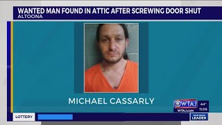 Wanted Altoona man found in attic after screwing door shut, police report