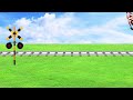 【踏切アニメ】さまざまな形の踏切カンカン 4775 Railroad crossings of various shapes 4775