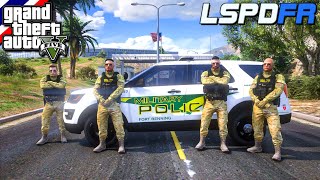 GTA V - LSPDFR มาเป็นตำรวจในเกม GTA V ทหารตำรวจ มากับเพื่อนวิ่งไล่จับผู้ต้องหา Military Police #267
