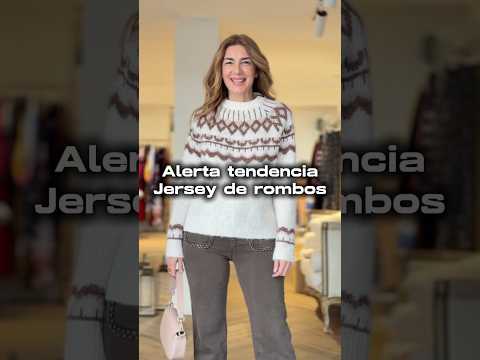 Tendencia de moda mujer: jersey de rombos🎄 #tendenciasmoda #modamujer #nuriacobo #lookselegantes