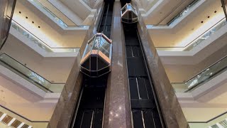 Schindler TXPress (Otis) Traction Glass Elevators At Stamford Town Ctr In Stamford CT (11/07/2025)