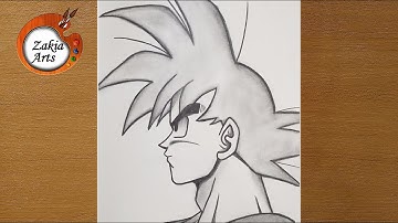 How to draw Goku easy using just a pencil step-by-step