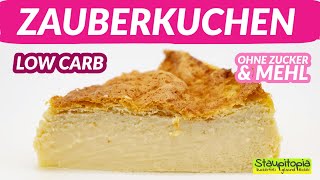 Zauberkuchen ohne Zucker - ein wahrhaft magischer Low Carb Kuchen! I Low Carb Magic Cake Rezept