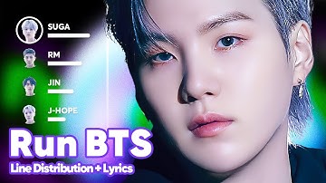 BTS - Run BTS (Line Distribution + Lyrics Karaoke) PATREON REQUESTED