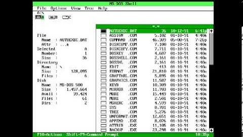 DOS Shell MS-DOS Version 5.00.432 (1990)